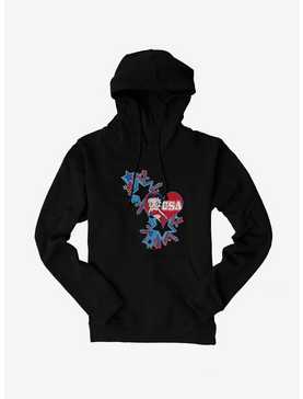 Betty Boop USA Blue Heart And Stars Hoodie, , hi-res