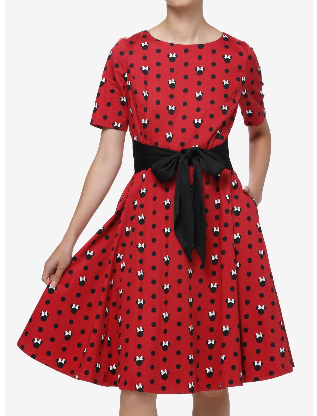Her Universe Disney Minnie Mouse Polka Dot Retro Dress Her Universe Exclusive, MULTI, hi-res