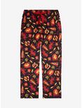Harry Potter Gryffindor Quidditch Allover Print Plus Size Sleep Pants - BoxLunch Exclusive, RED, hi-res