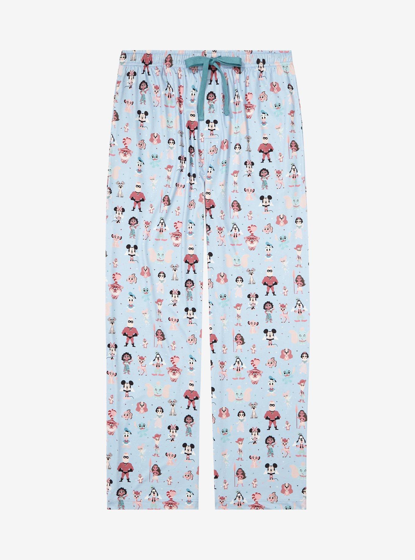 Disney 100 Character Portrait Allover Print Sleep Pants - BoxLunch Exclusive, LIGHT BLUE, hi-res