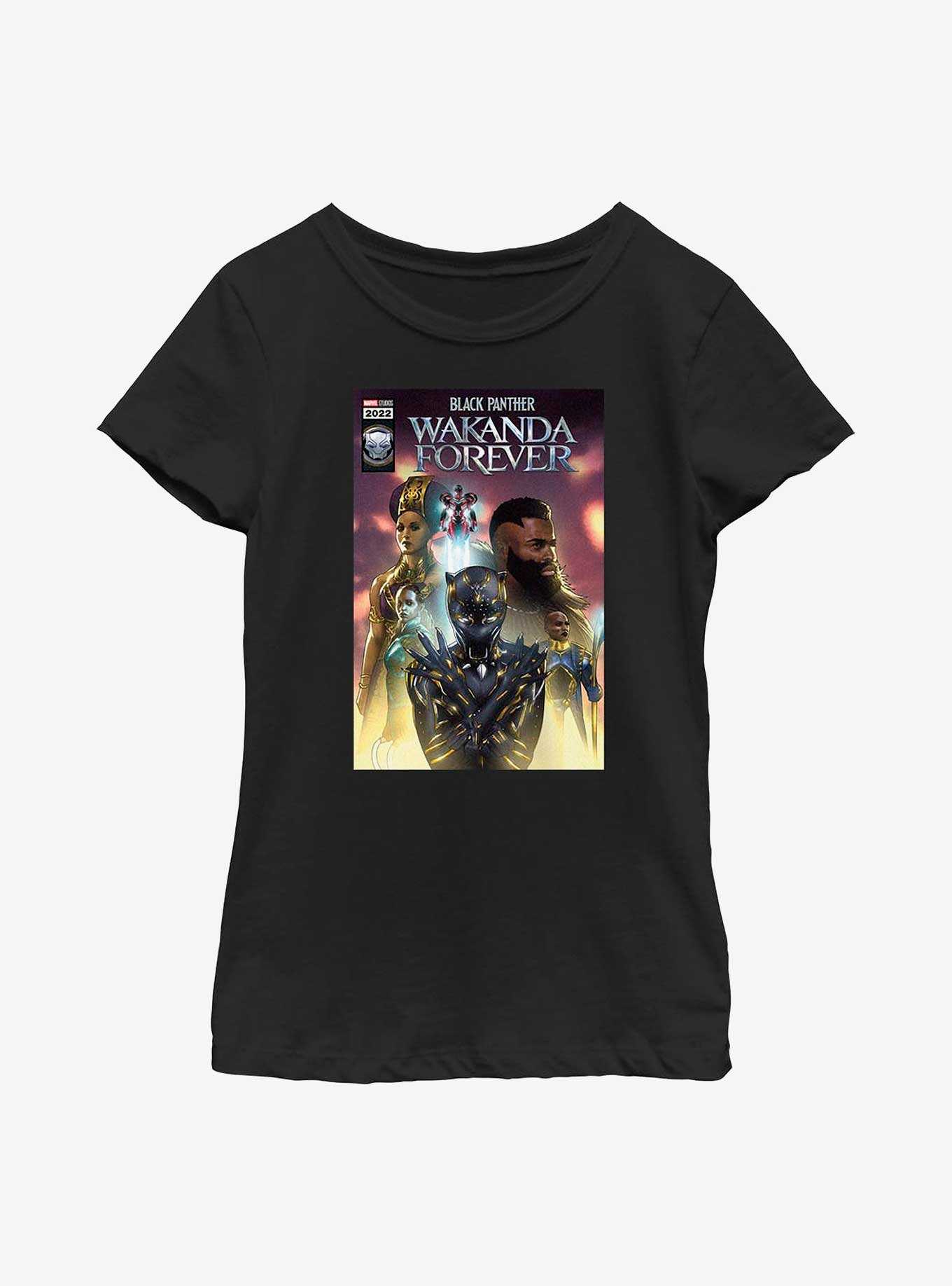 Marvel Black Panther: Wakanda Forever Shuri Comic Cover Poster Youth Girls T-Shirt, , hi-res