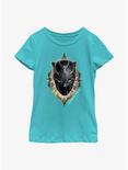 Marvel Black Panther: Wakanda Forever Shuri Emblem Youth Girls T-Shirt, TAHI BLUE, hi-res