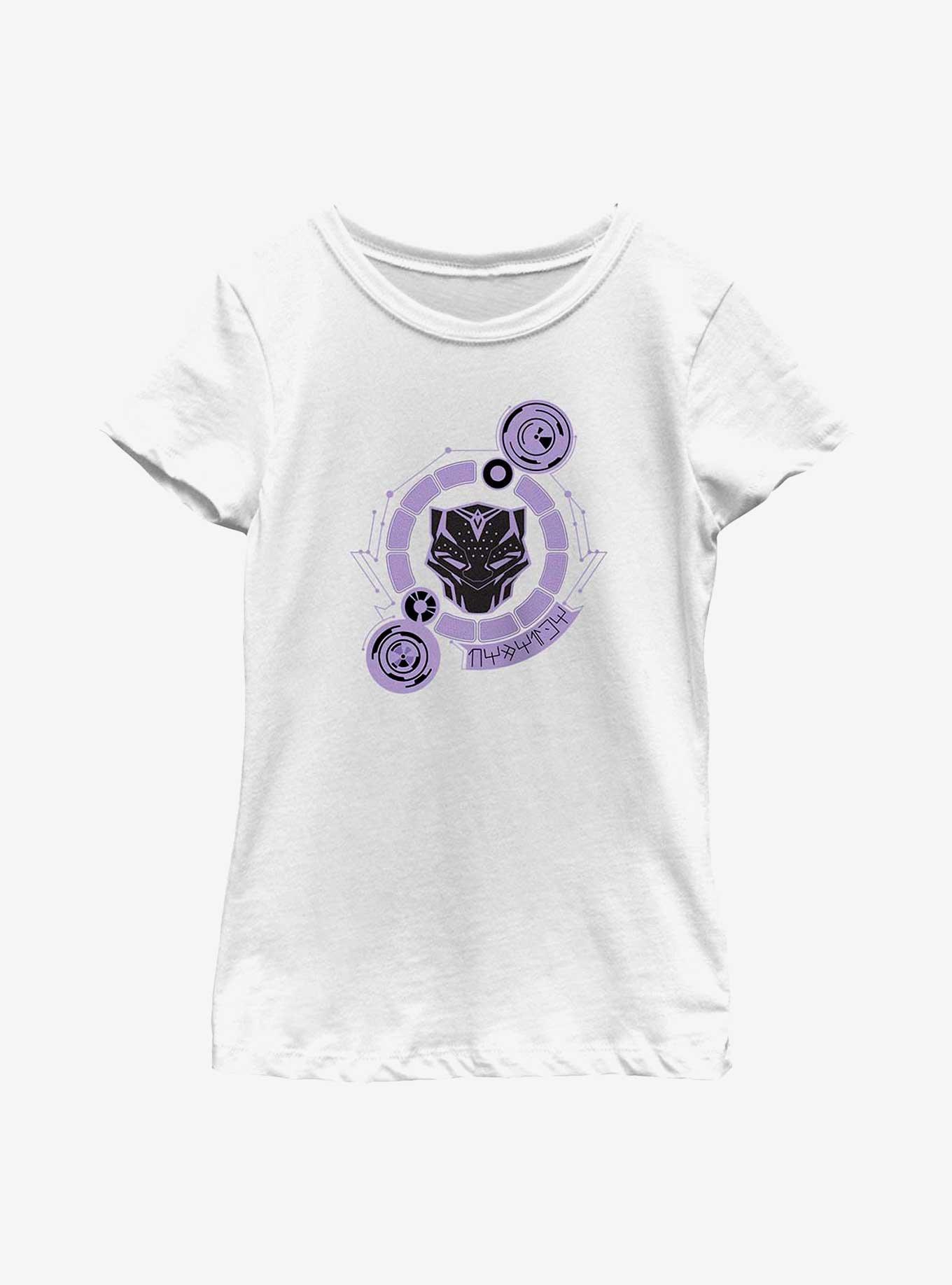 Marvel Black Panther: Wakanda Forever Technology Badge Youth Girls T-Shirt, WHITE, hi-res