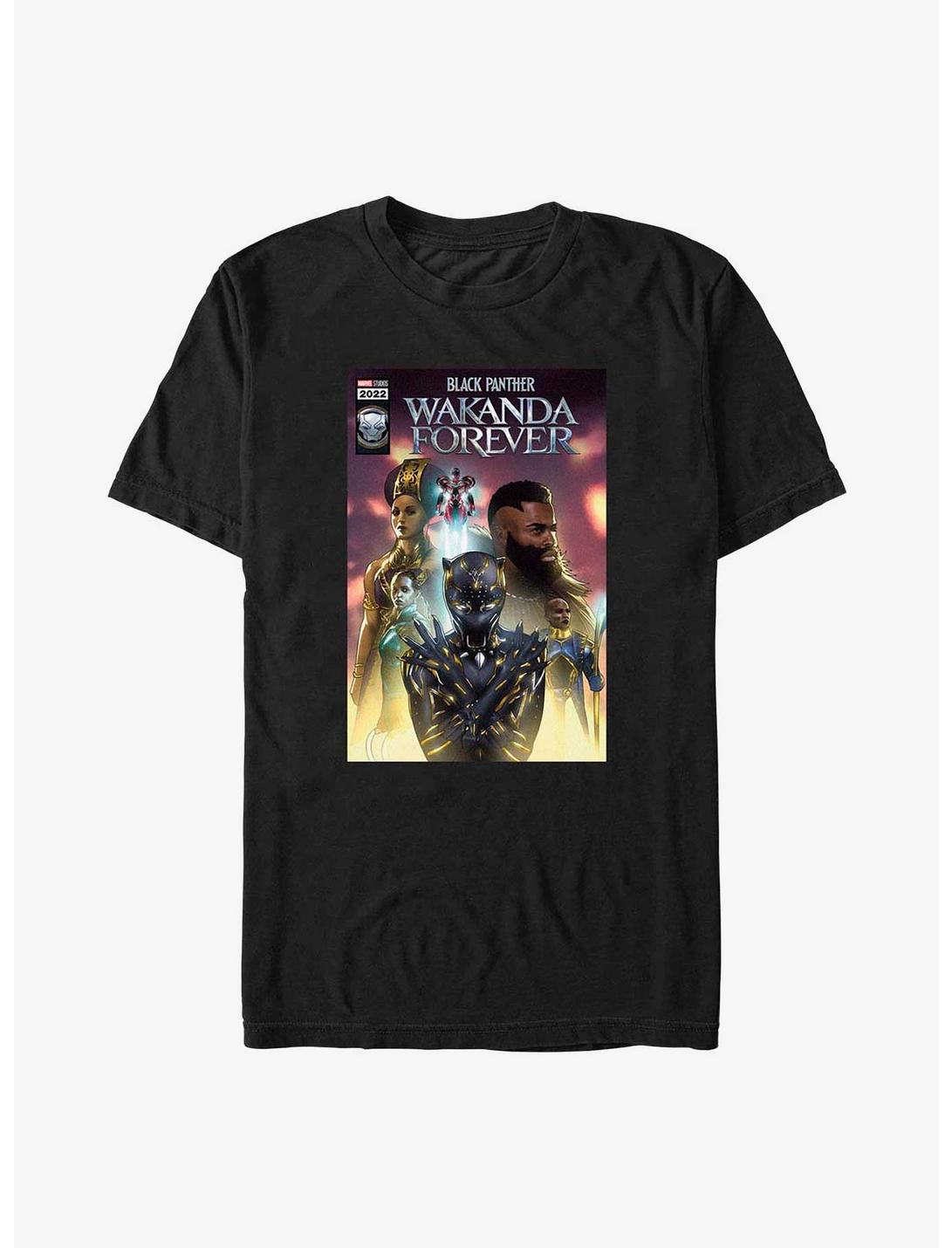 Marvel Black Panther: Wakanda Forever Shuri Comic Cover Poster T-Shirt, BLACK, hi-res