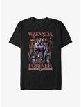 Marvel Black Panther: Wakanda Forever and Ever Team Poster T-Shirt, BLACK, hi-res