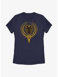 Marvel Black Panther: Wakanda Forever Golden Badge Womens T-Shirt, NAVY, hi-res