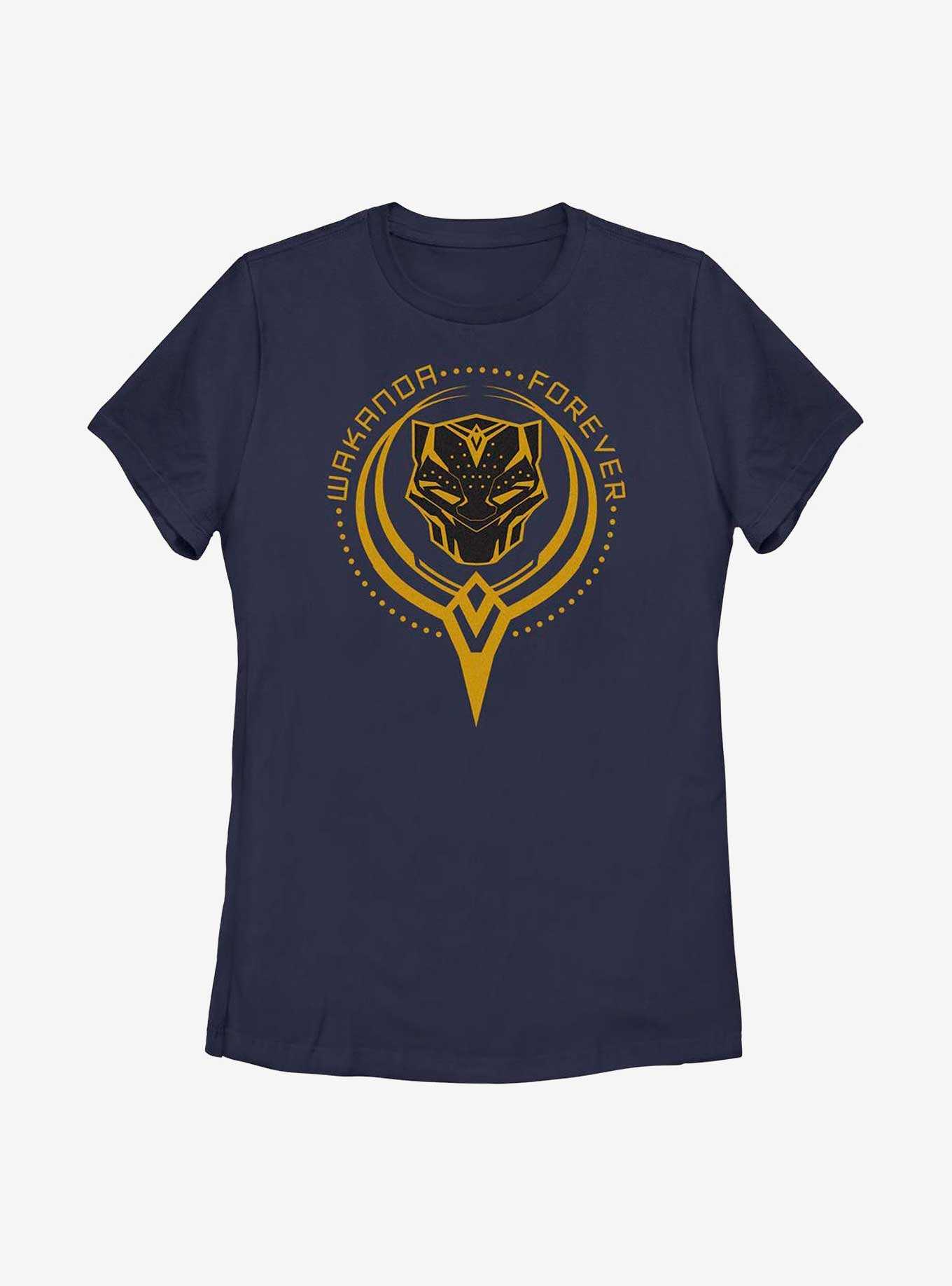 Marvel Black Panther: Wakanda Forever Golden Badge Womens T-Shirt, , hi-res
