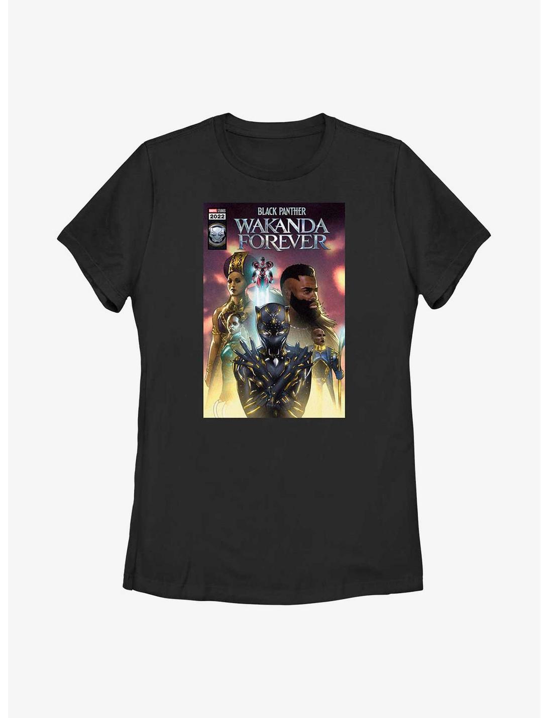 Marvel Black Panther: Wakanda Forever Shuri Comic Cover Poster Womens T-Shirt, BLACK, hi-res