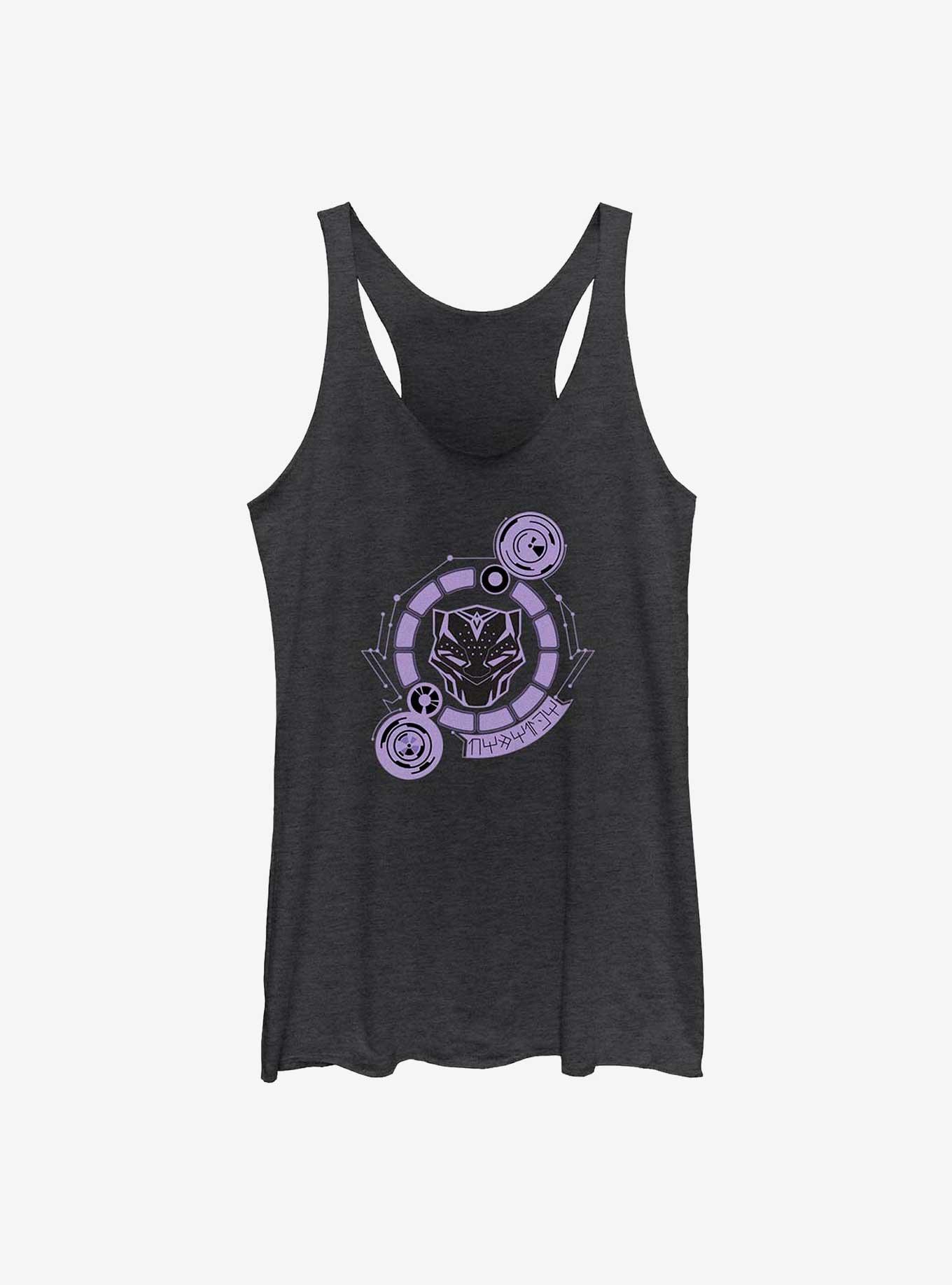 Marvel Black Panther: Wakanda Forever Technology Badge Womens Tank Top, BLK HTR, hi-res