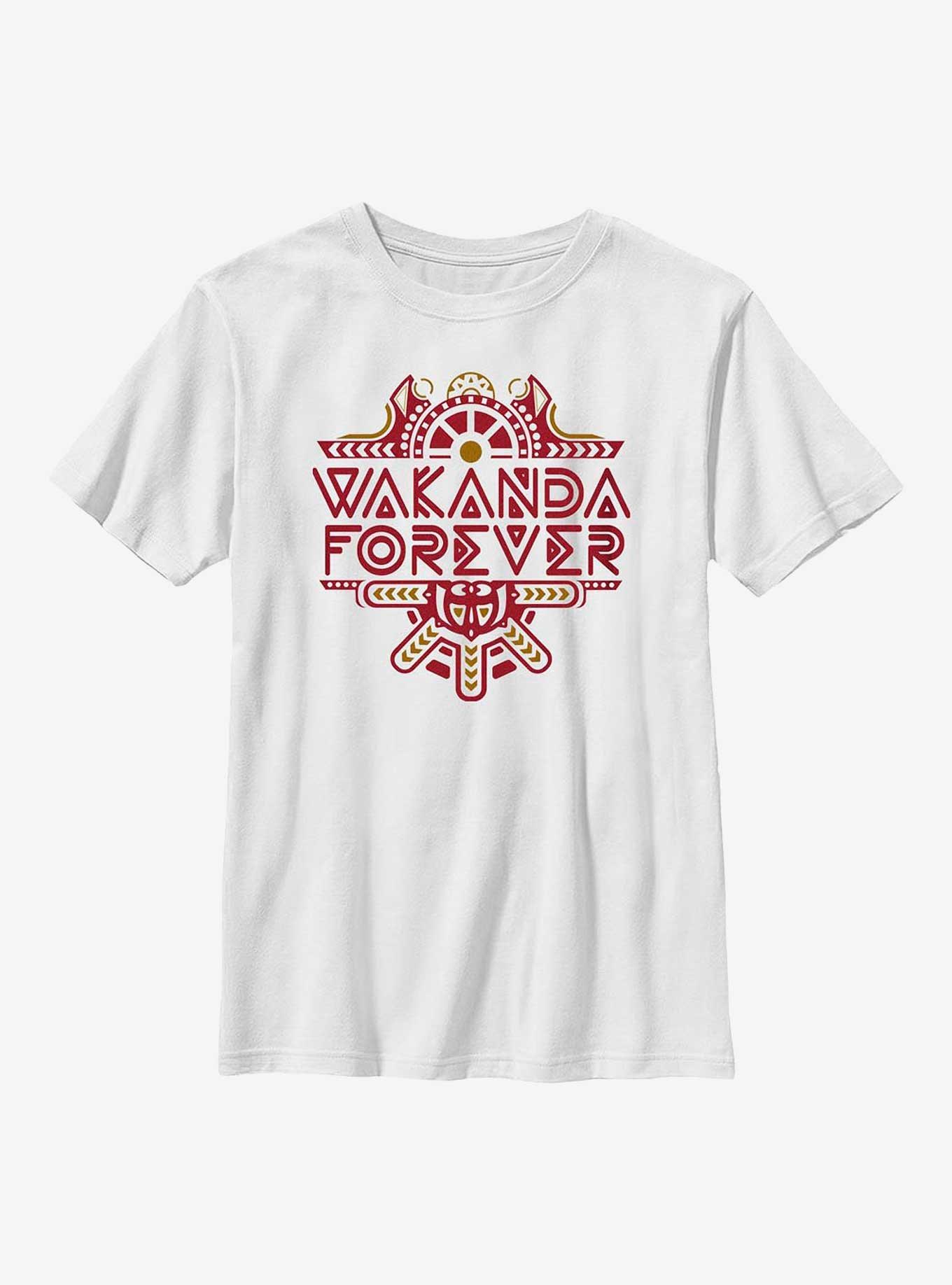 Marvel Black Panther: Wakanda Forever Intricate Logo Youth T-Shirt, , hi-res