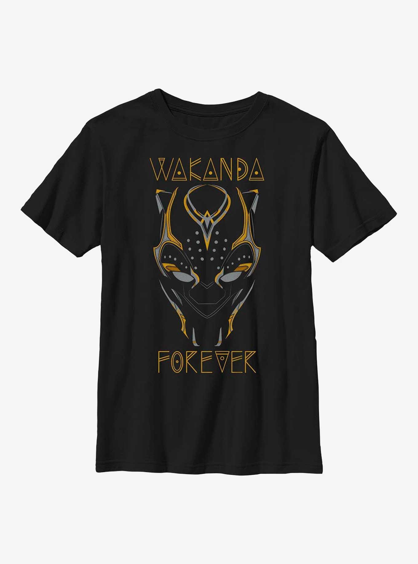 Marvel Black Panther: Wakanda Forever Shuri Panther Poster Youth T-Shirt, BLACK, hi-res