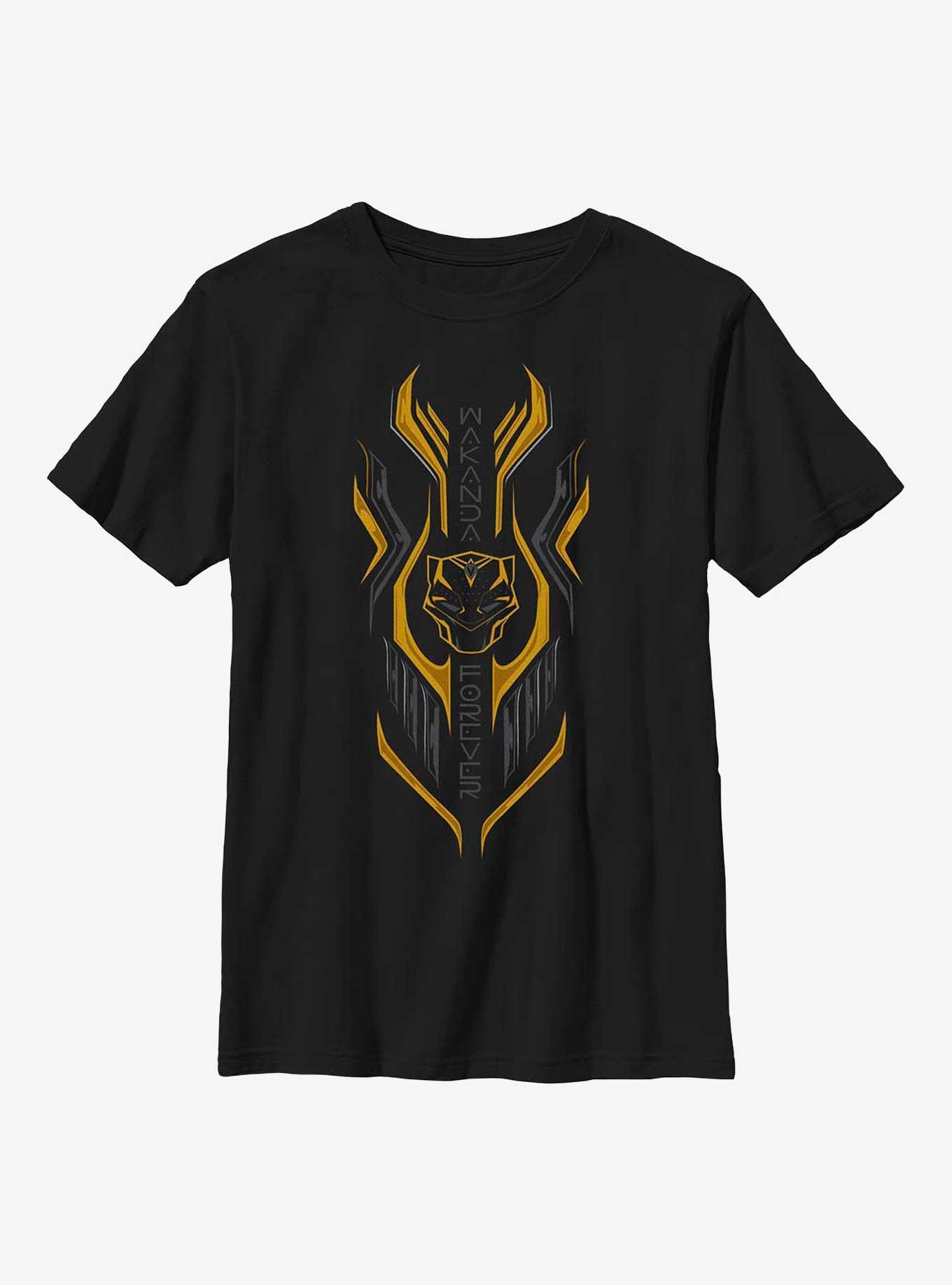 Marvel Black Panther: Wakanda Forever Vertical Badge Youth T-Shirt, , hi-res