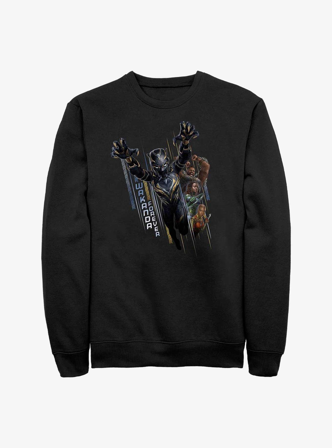 Marvel Black Panther: Wakanda Forever Warriors Take Action Sweatshirt, BLACK, hi-res