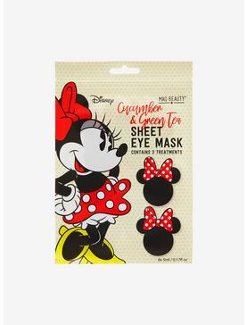 Mad Beauty Disney Minnie Mouse Cucumber & Green Tea Sheet Eye Mask 3 Pack, , hi-res