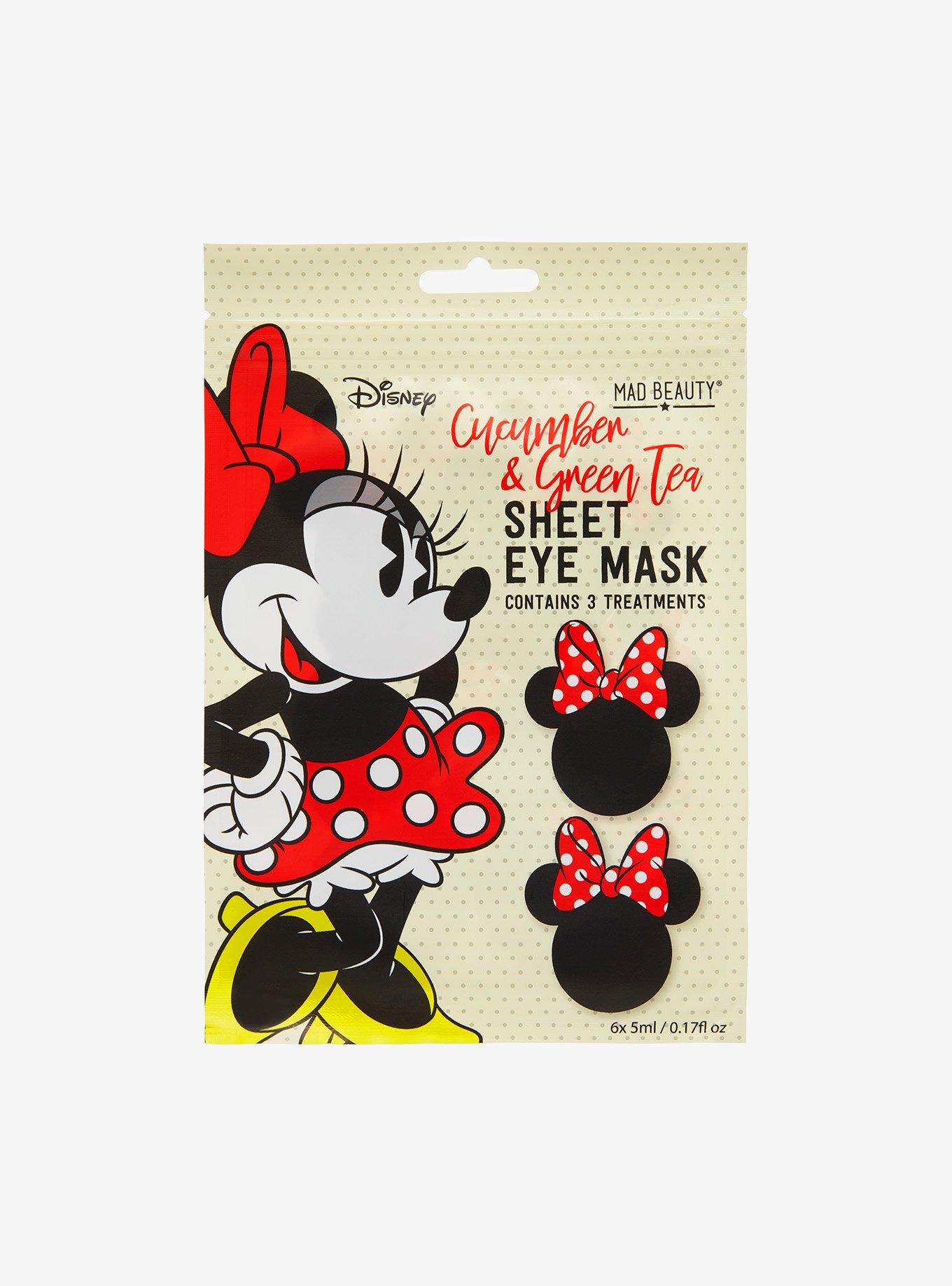 Mad Beauty Disney Minnie Mouse Cucumber & Green Tea Sheet Eye Mask 3 Pack, , hi-res