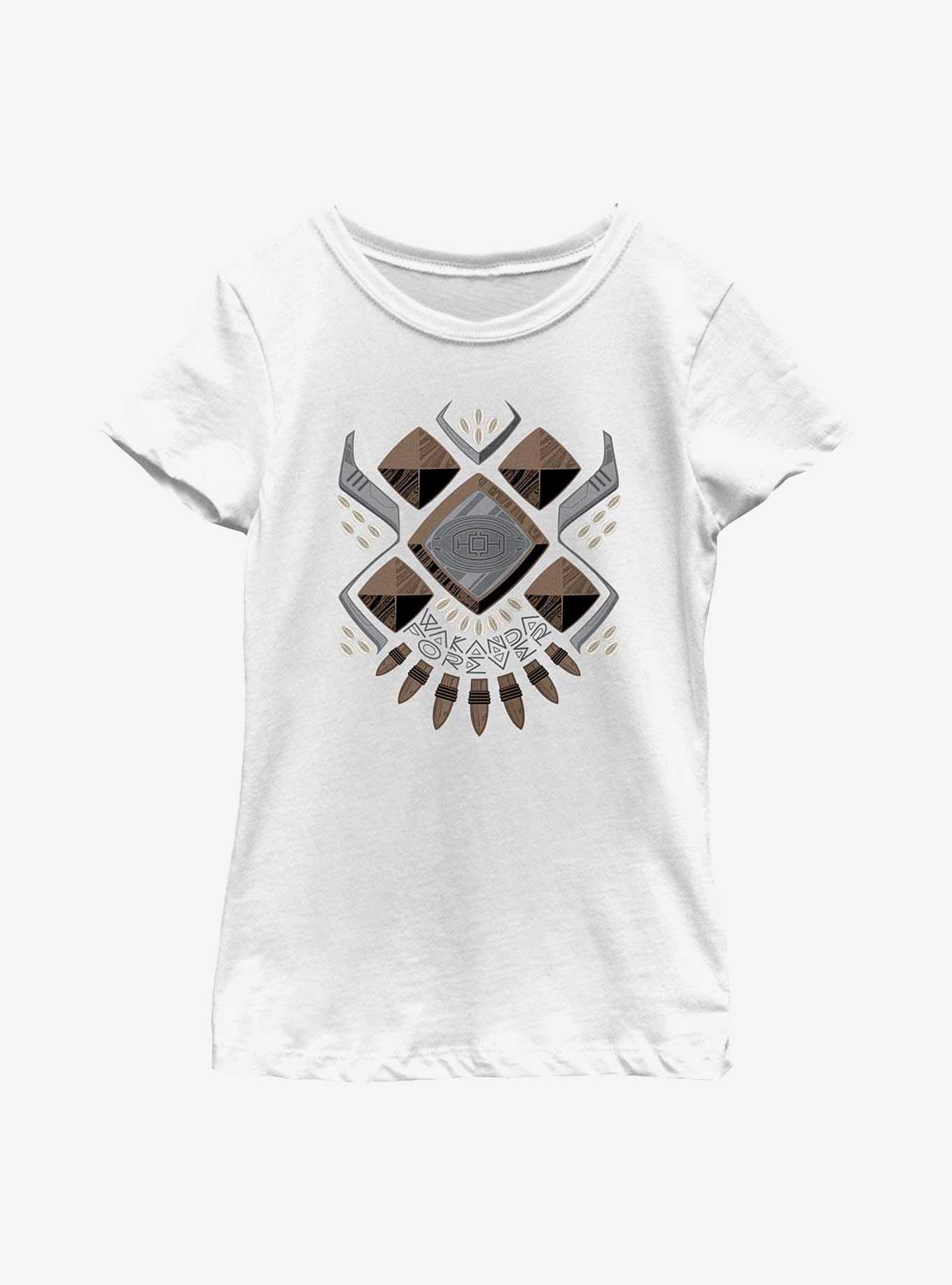 Marvel Black Panther: Wakanda Forever Armor Costume Youth Girls T-Shirt, WHITE, hi-res