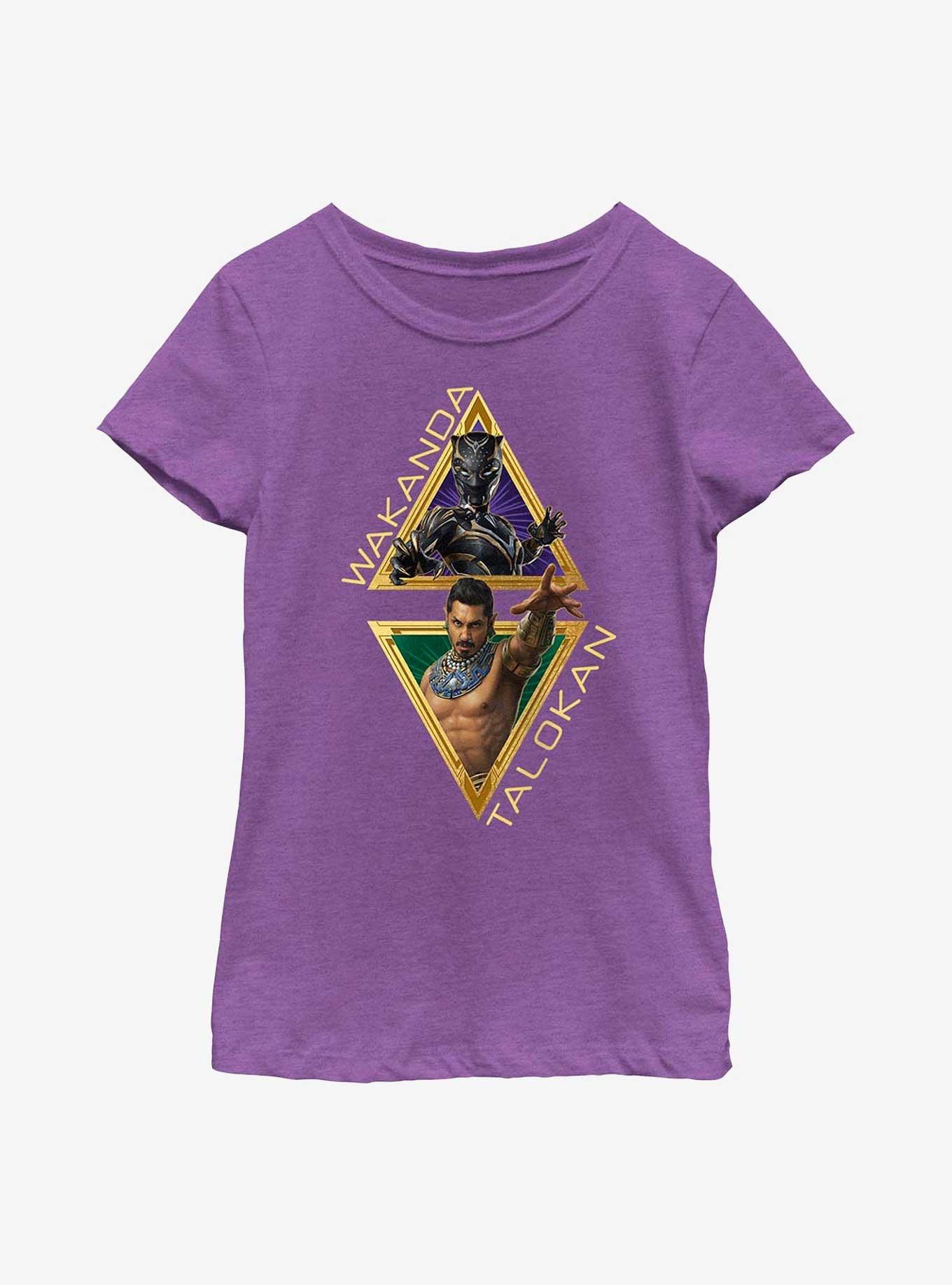Marvel Black Panther: Wakanda Forever Wakanda vs Talokan Youth Girls T-Shirt, PURPLE BERRY, hi-res