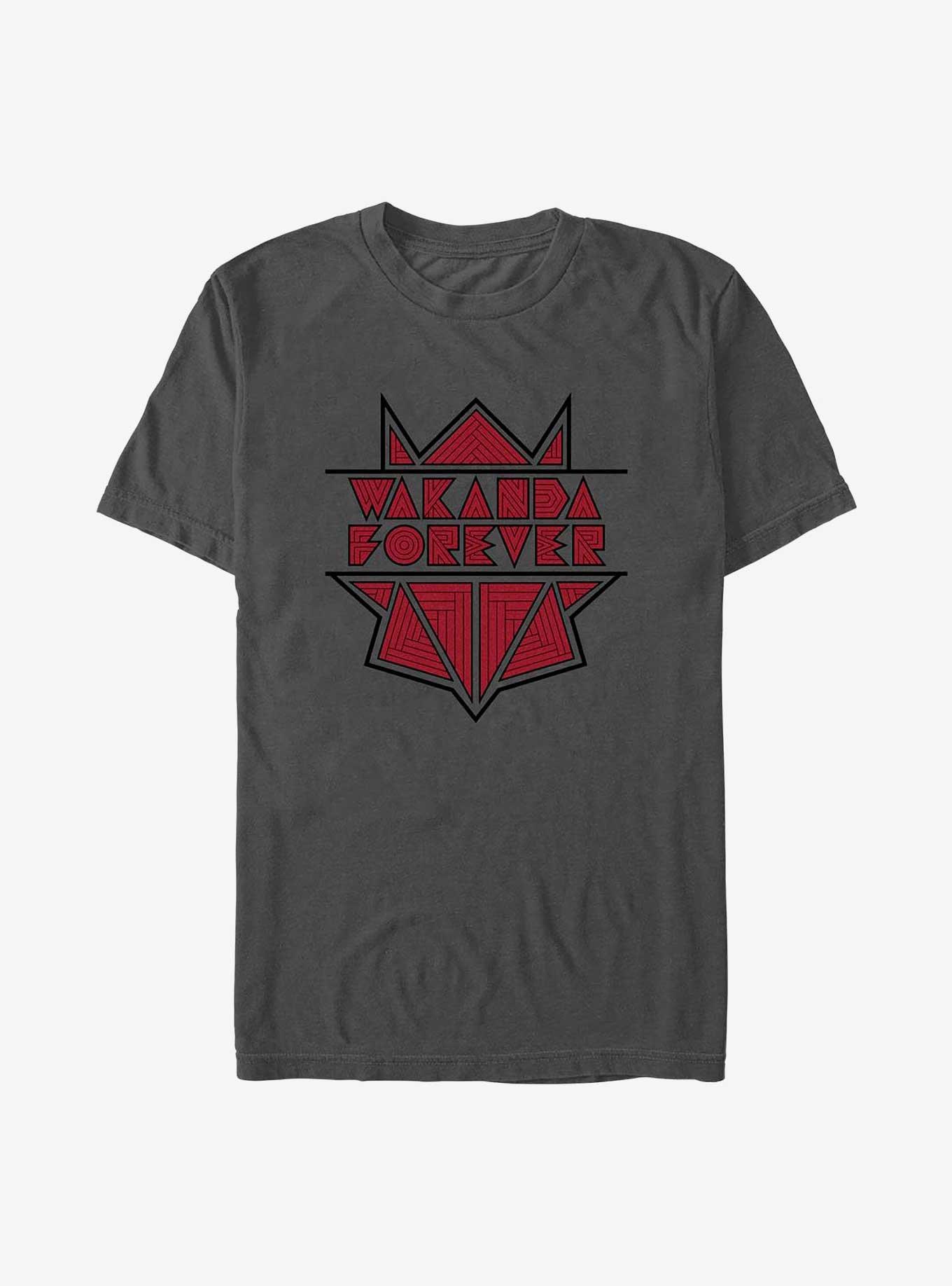 Marvel Black Panther: Wakanda Forever Geometric Panther Logo T-Shirt, CHARCOAL, hi-res