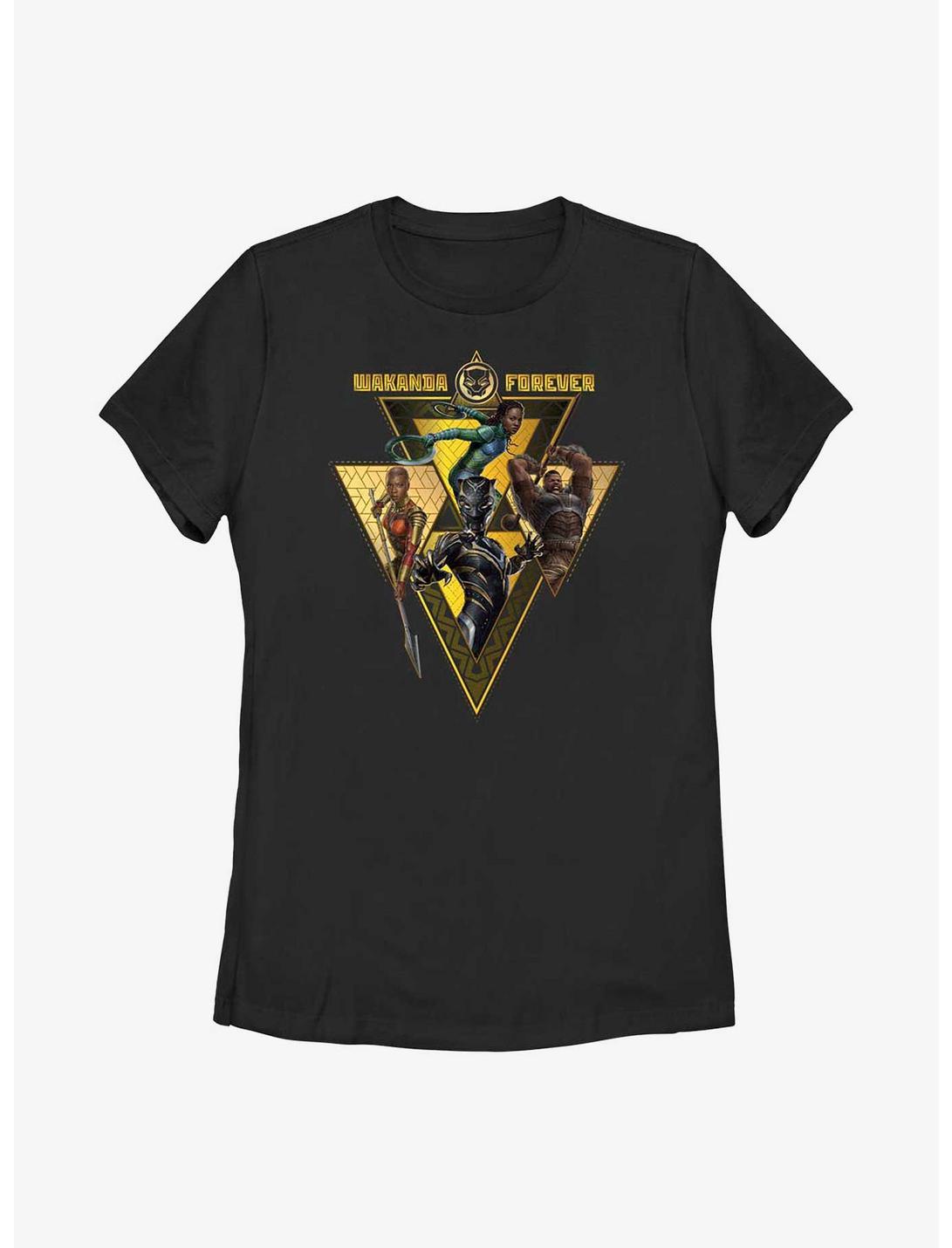 Marvel Black Panther: Wakanda Forever Warrior Heroes Badge Womens T-Shirt, BLACK, hi-res