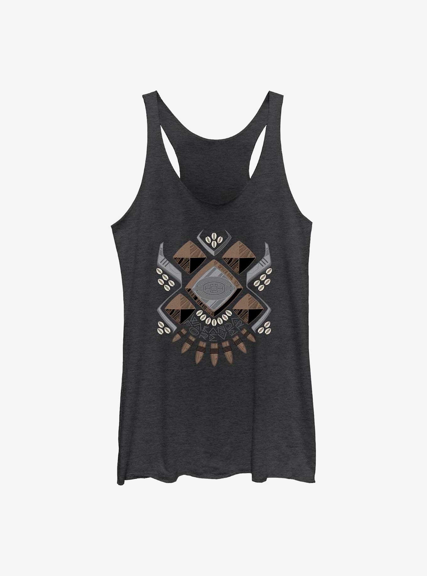 Marvel Black Panther: Wakanda Forever Armor Costume Womens Tank Top, BLK HTR, hi-res