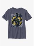 Marvel Black Panther: Wakanda Forever Painted Shuri Badge Youth T-Shirt, NAVY HTR, hi-res