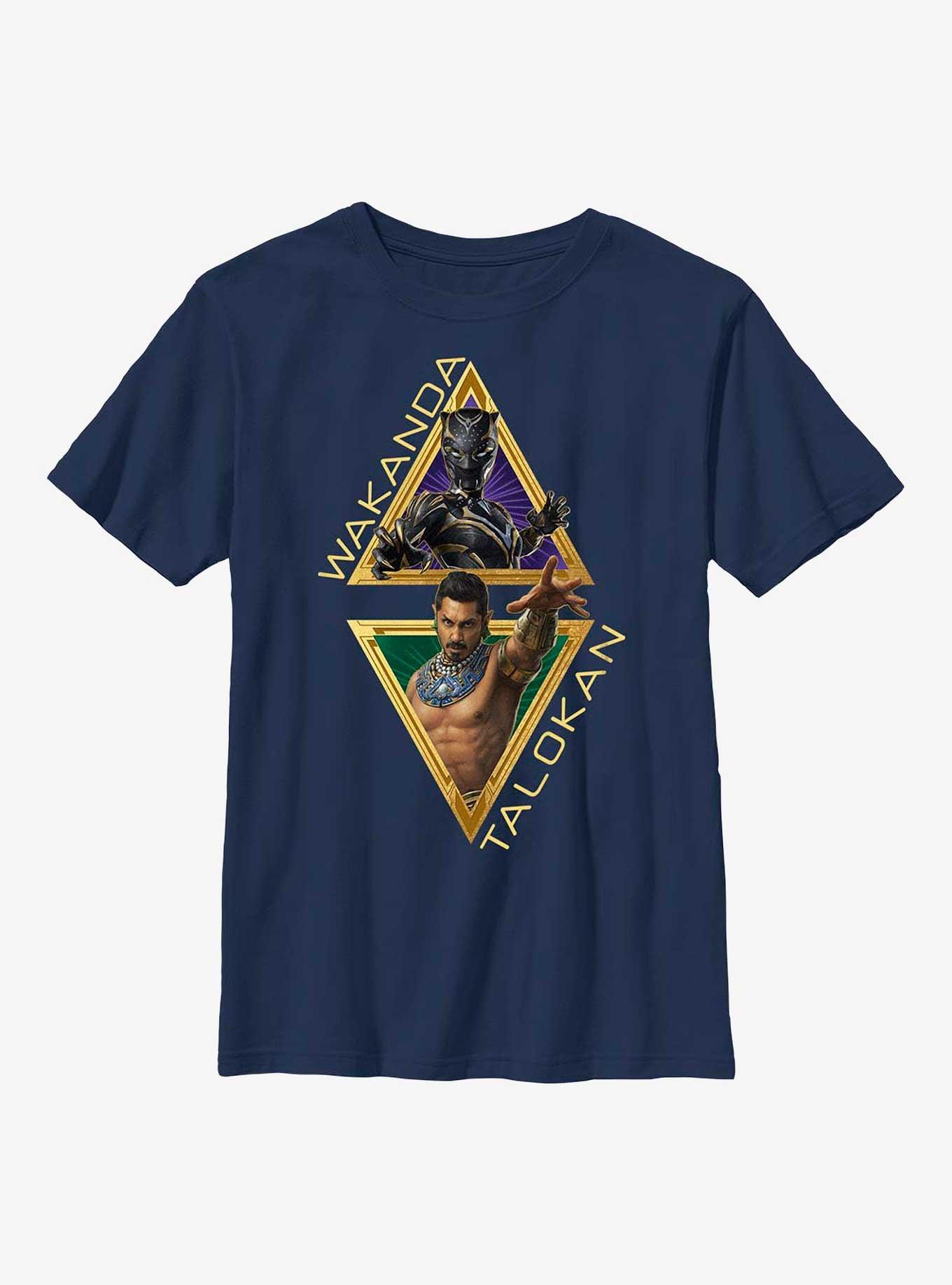 Marvel Black Panther: Wakanda Forever Wakanda vs Talokan Youth T-Shirt, NAVY, hi-res