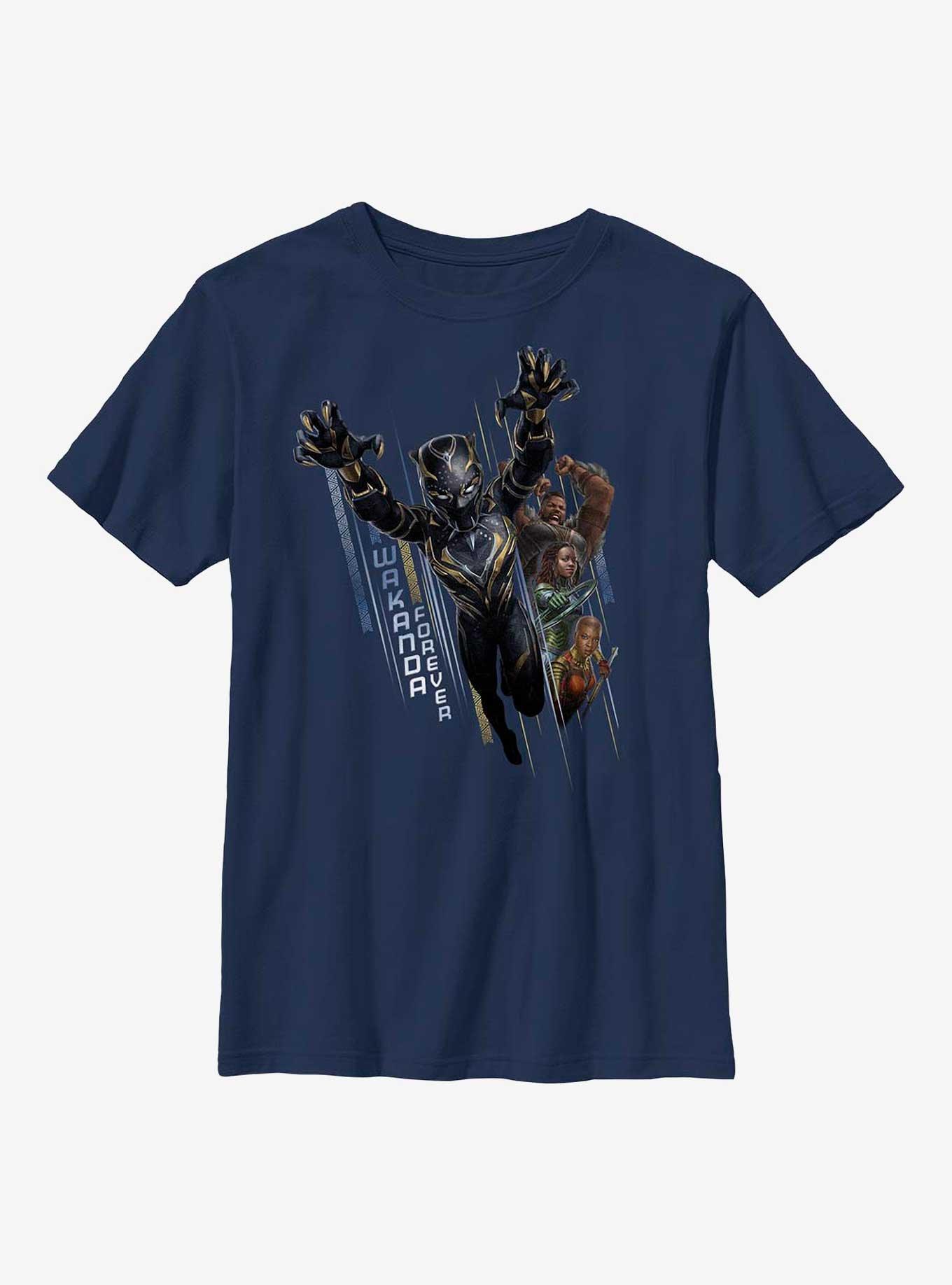 Marvel Black Panther: Wakanda Forever Warriors Take Action Youth T-Shirt, , hi-res