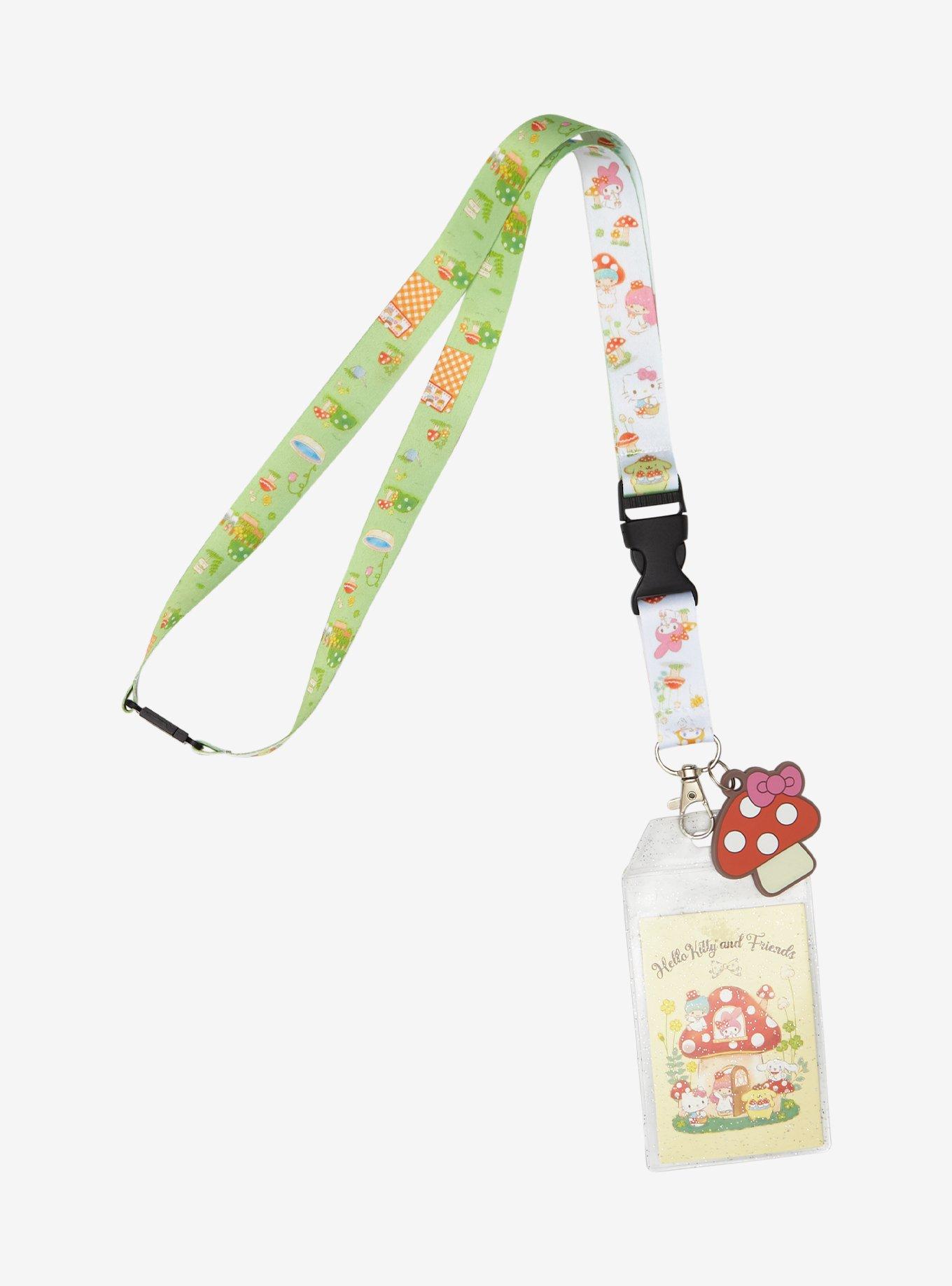 Bioworld Space Cat Galaxy Breakaway Lanyard W/ Charm Clear ID Badge Holder  Keychain