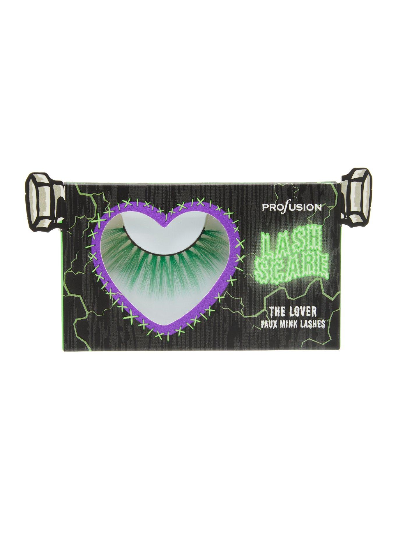 Electric Green Faux Eyelashes, , hi-res