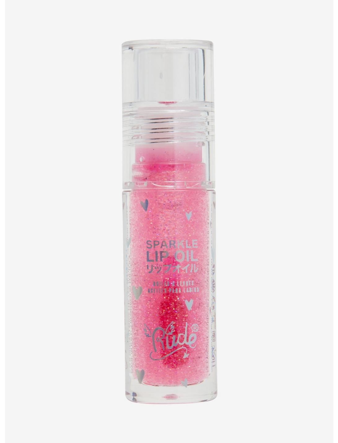 Rude Cosmetics Glitter Strawberry Lip Oil, , hi-res