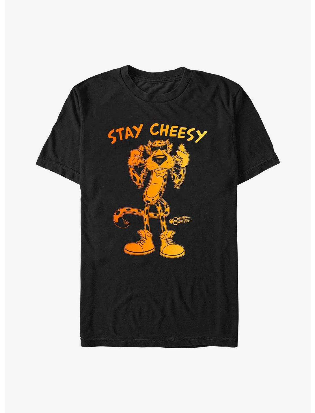 Cheetos Chester Stay Cheesy Gradient T-Shirt, BLACK, hi-res