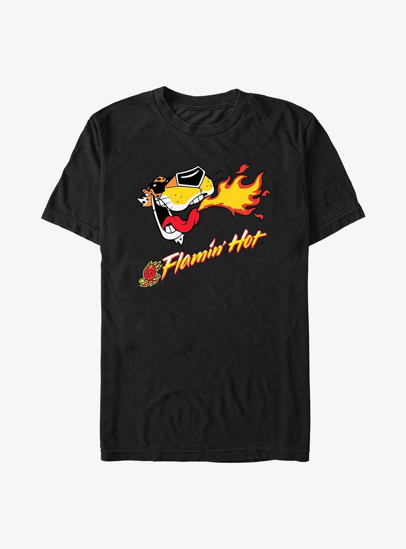 Cheetos Flamin' Hot Chester Fire Logo T-Shirt, BLACK, hi-res