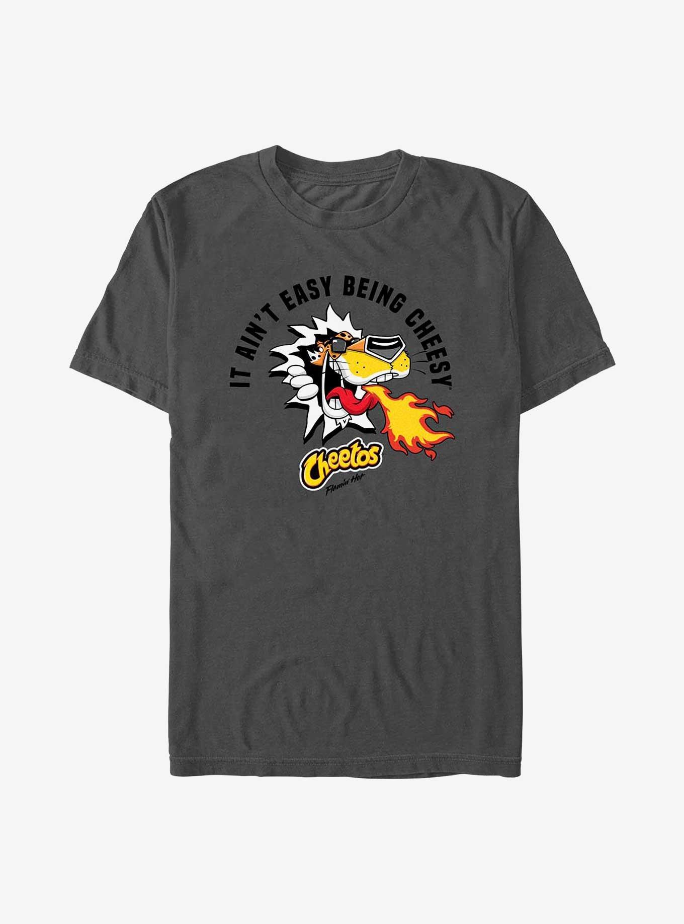 Cheetos Flamin' Hot It Ain't Easy Being Cheesy Chester T-Shirt, CHARCOAL, hi-res