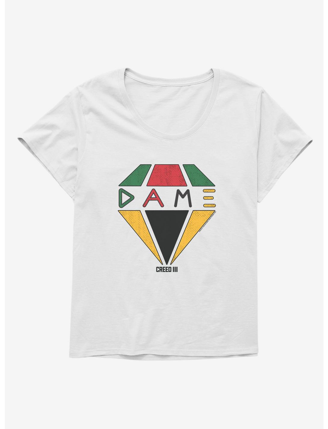 Creed III Dame Symbol Womens T-Shirt Plus Size, WHITE, hi-res