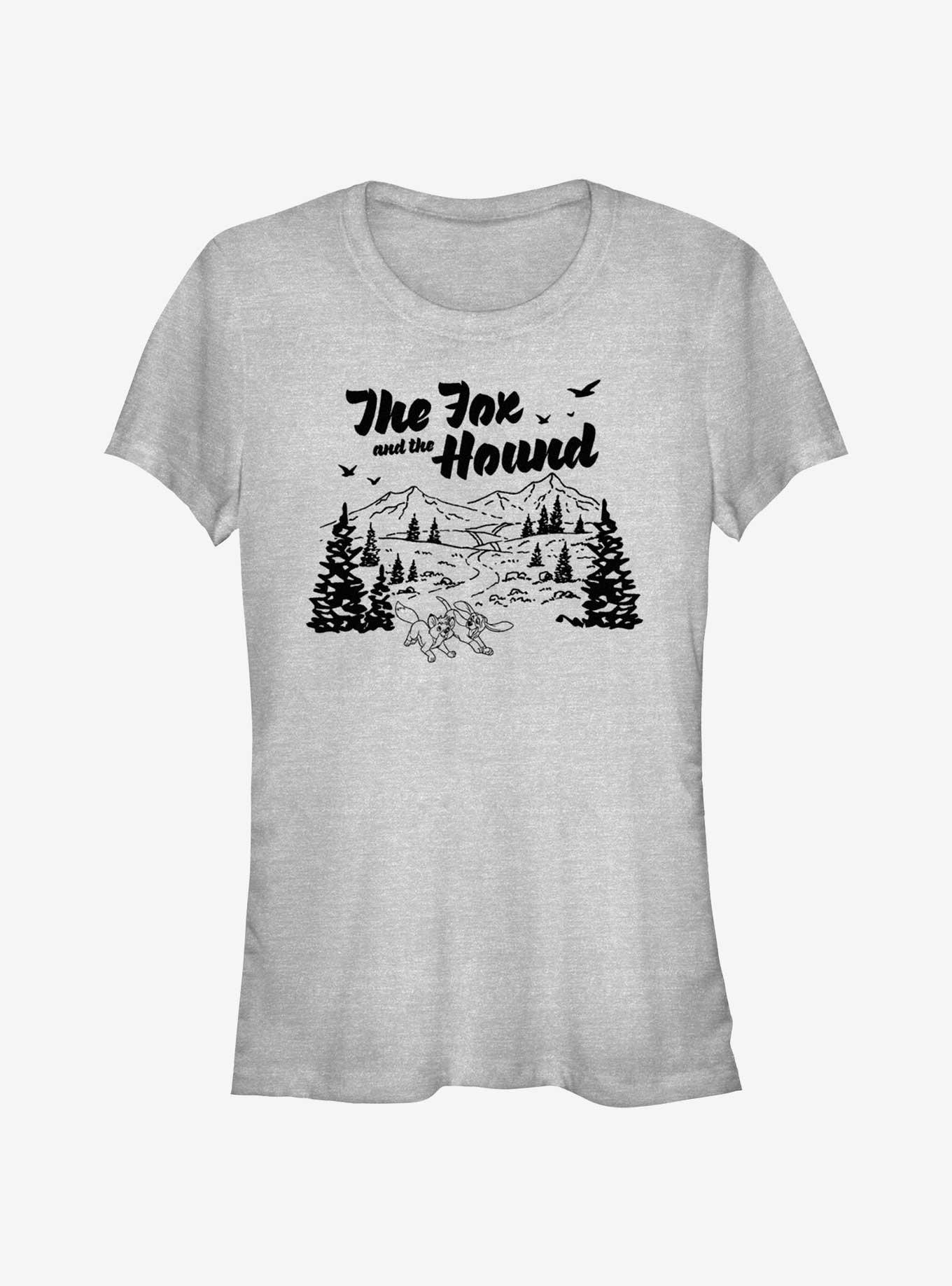 Disney The Fox and the Hound The Great Outdoors Girls T-Shirt, ATH HTR, hi-res