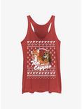 Disney The Fox and the Hound Tod and Copper Ugly Christmas Girls Tank, RED HTR, hi-res