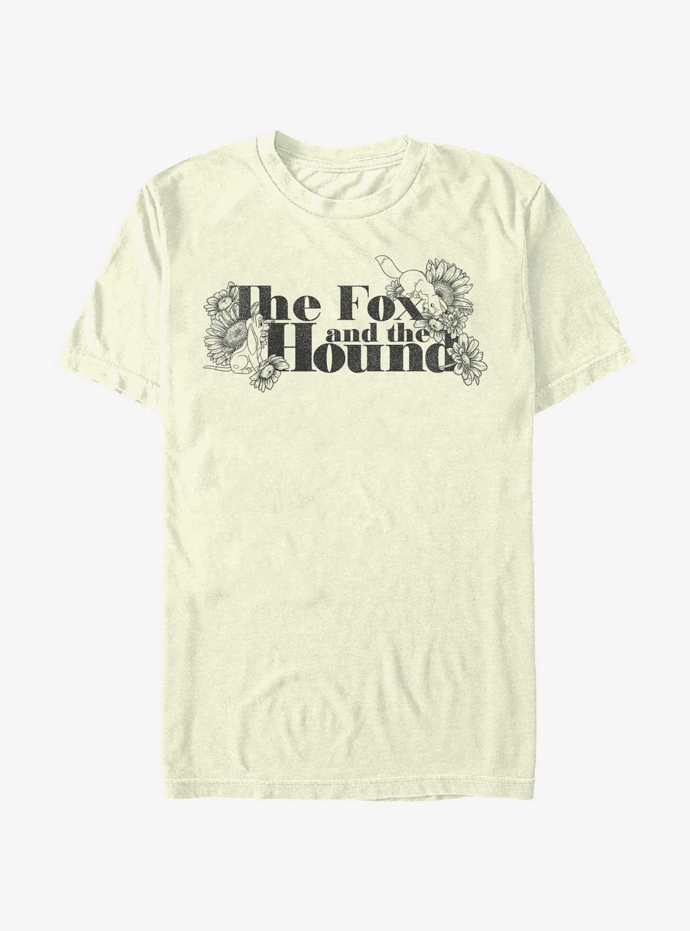Disney The Fox and the Hound Floral Logo T-Shirt