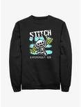 Disney Lilo & Stitch Emo Skelestitch Sweatshirt, BLACK, hi-res