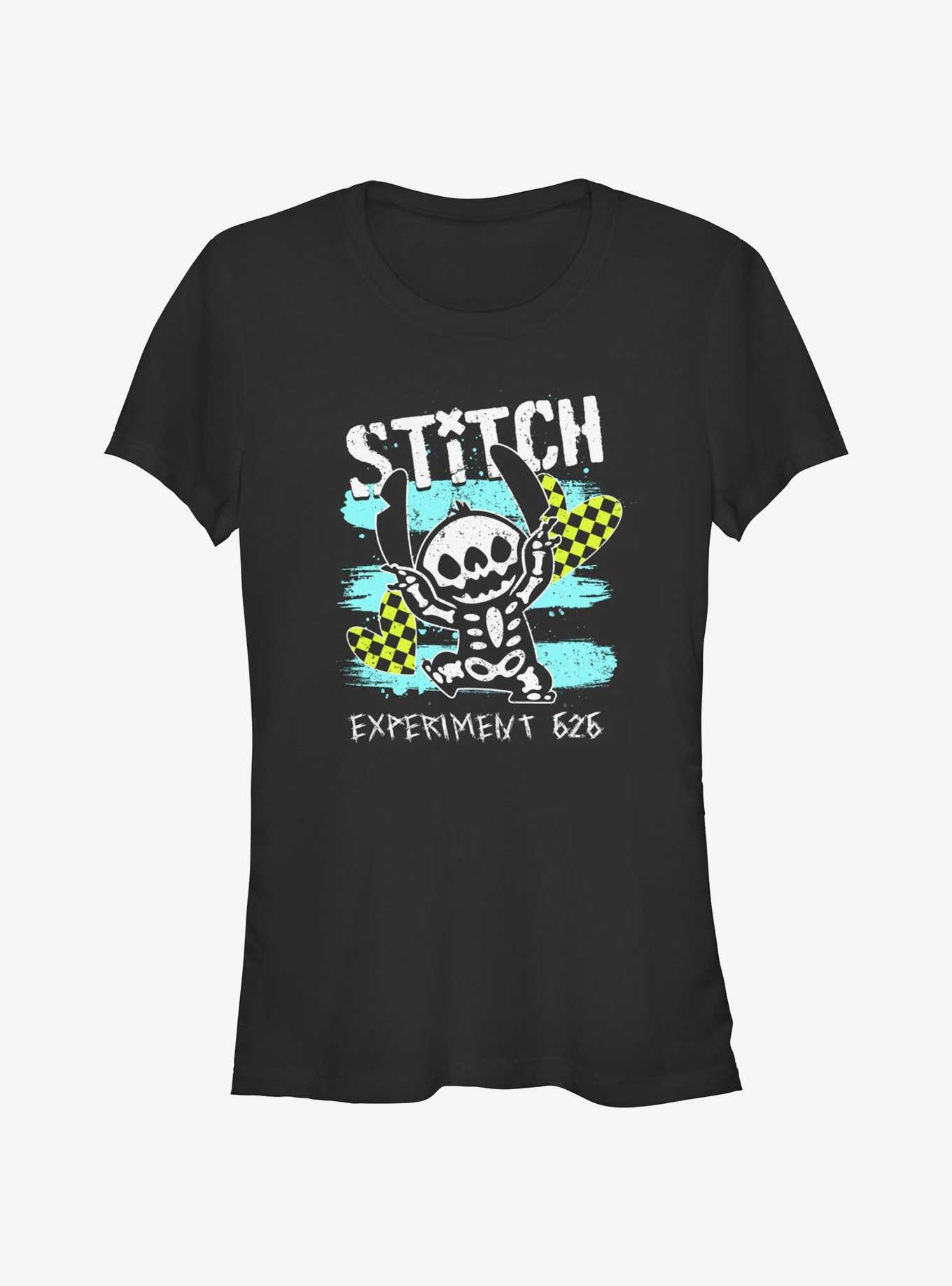 Disney Lilo & Stitch Emo Skelestitch Girls T-Shirt, , hi-res