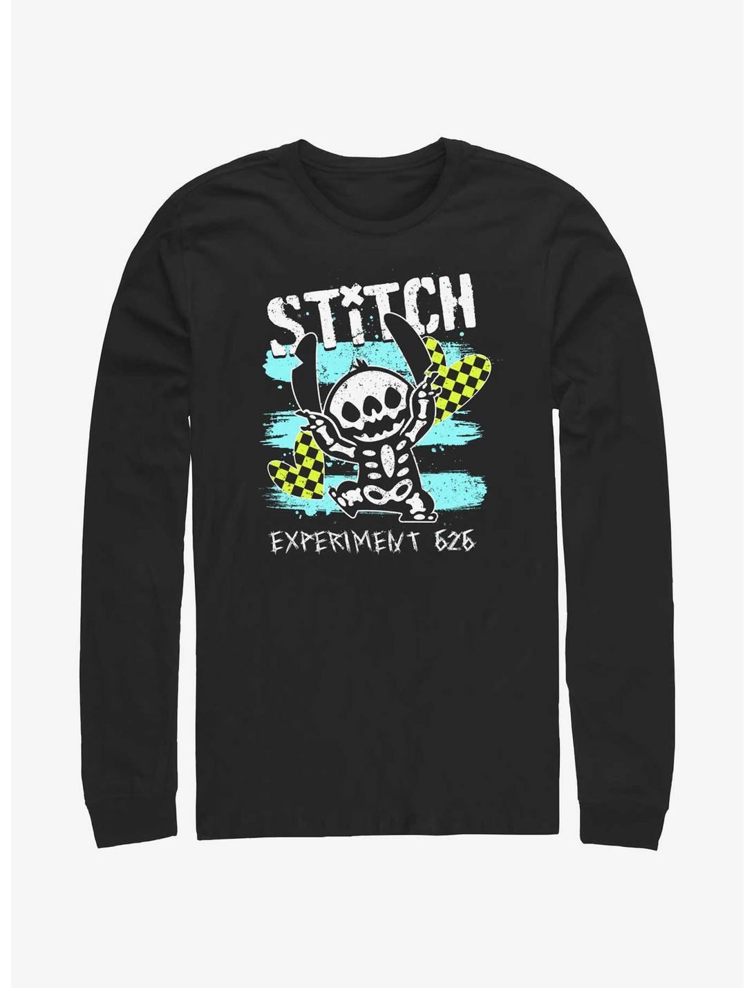 Disney Lilo & Stitch Emo Skelestitch Long-Sleeve T-Shirt, BLACK, hi-res