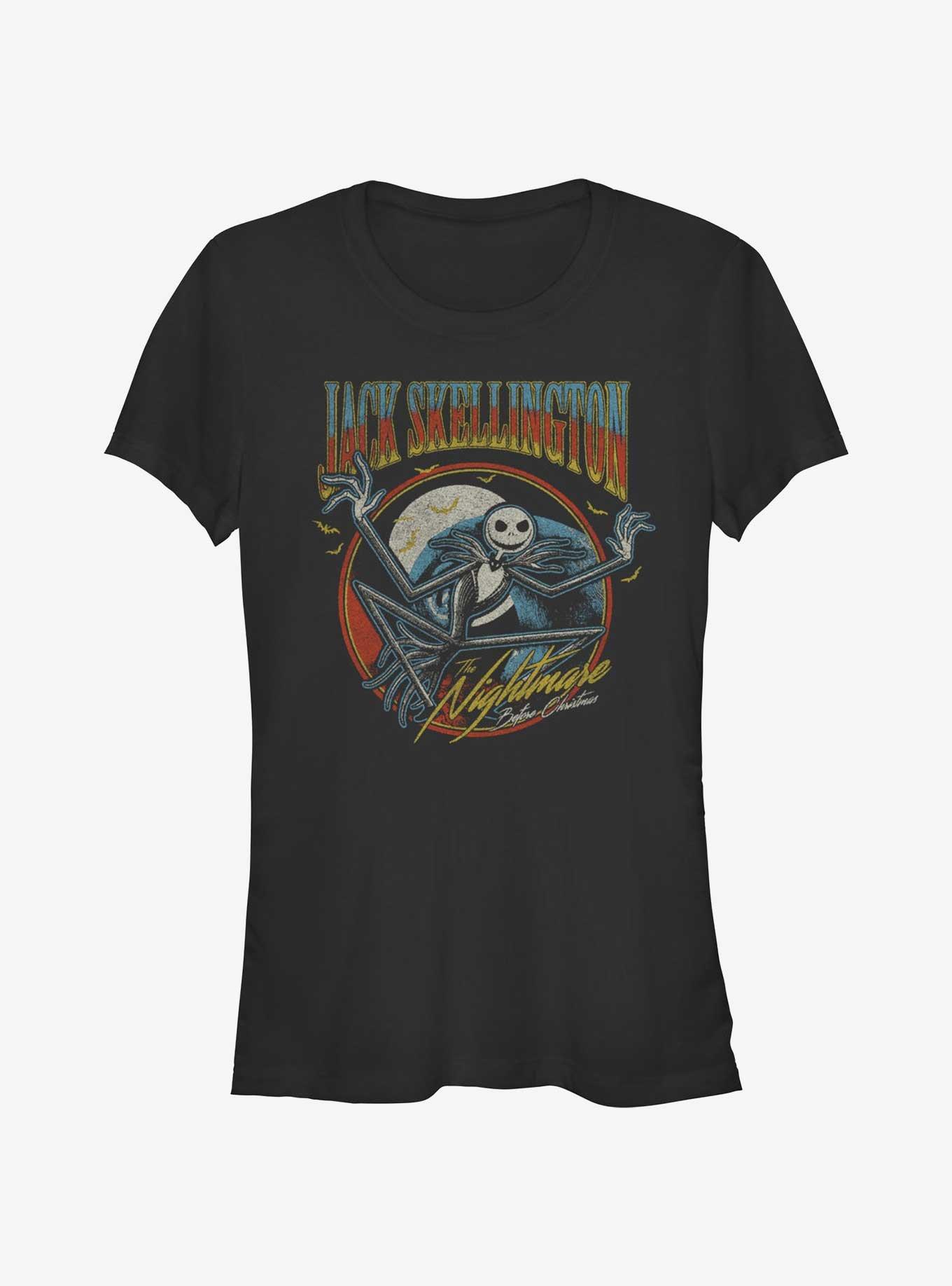 Disney The Nightmare Before Christmas Jack Skellington Badge Girls T-Shirt, BLACK, hi-res