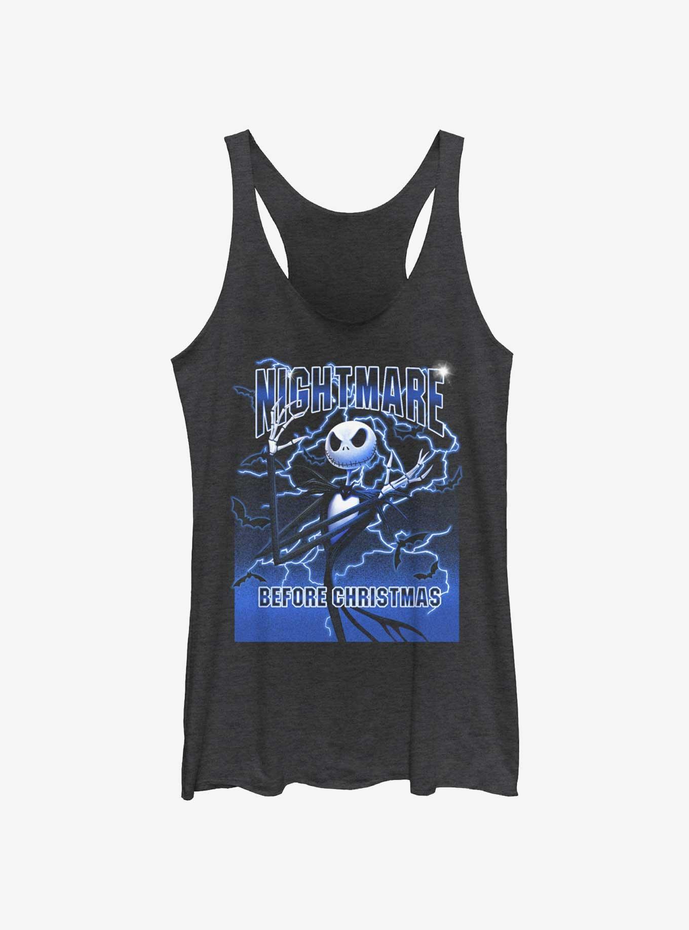 Disney The Nightmare Before Christmas Electric Jack Girls Tank, BLK HTR, hi-res