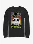 Disney The Nightmare Before Christmas Jack The Pumpkin King Skull Poster Long-Sleeve T-Shirt, BLACK, hi-res