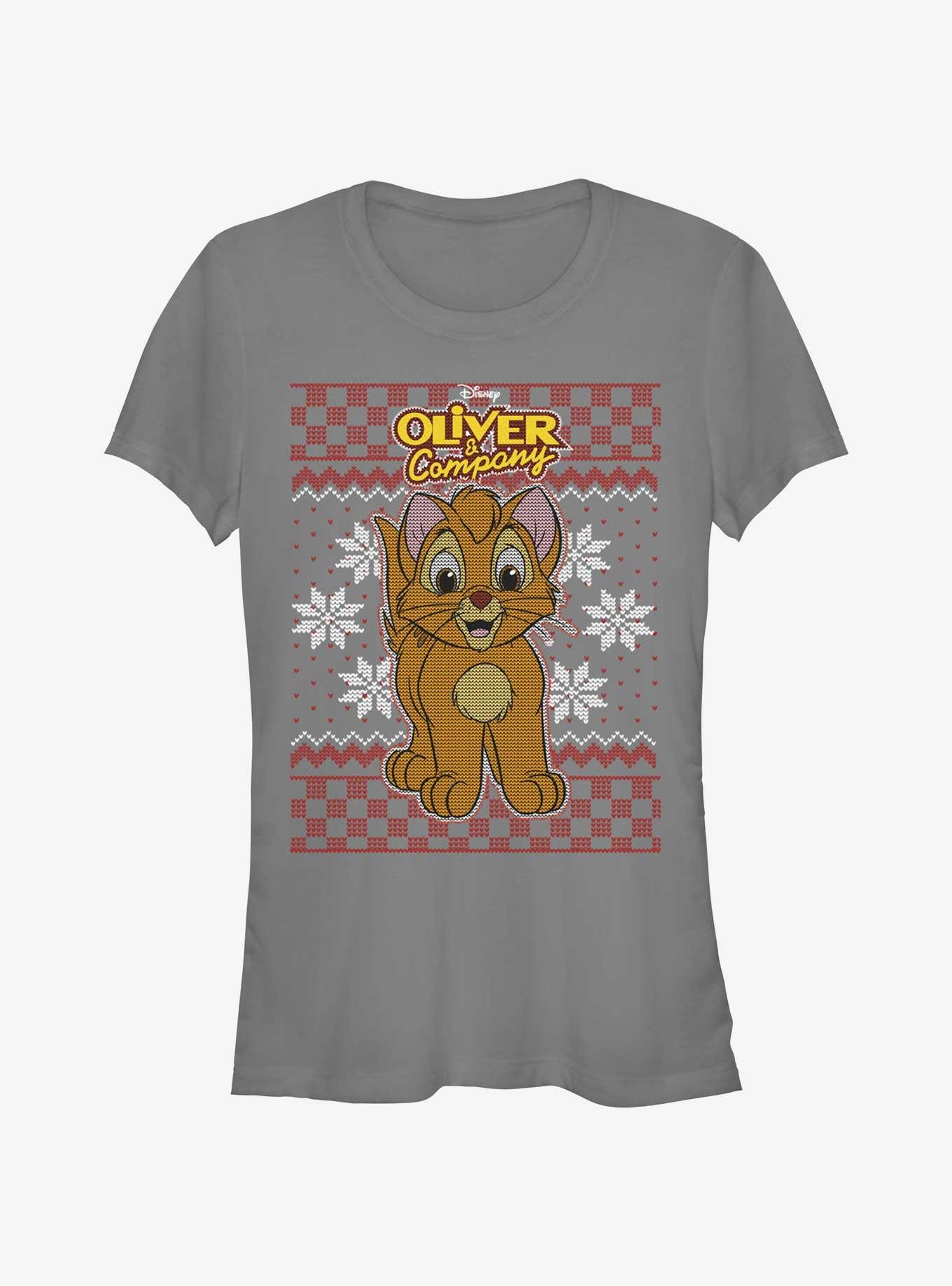 Disney Oliver & Company Oliver Ugly Christmas Girls T-Shirt, , hi-res