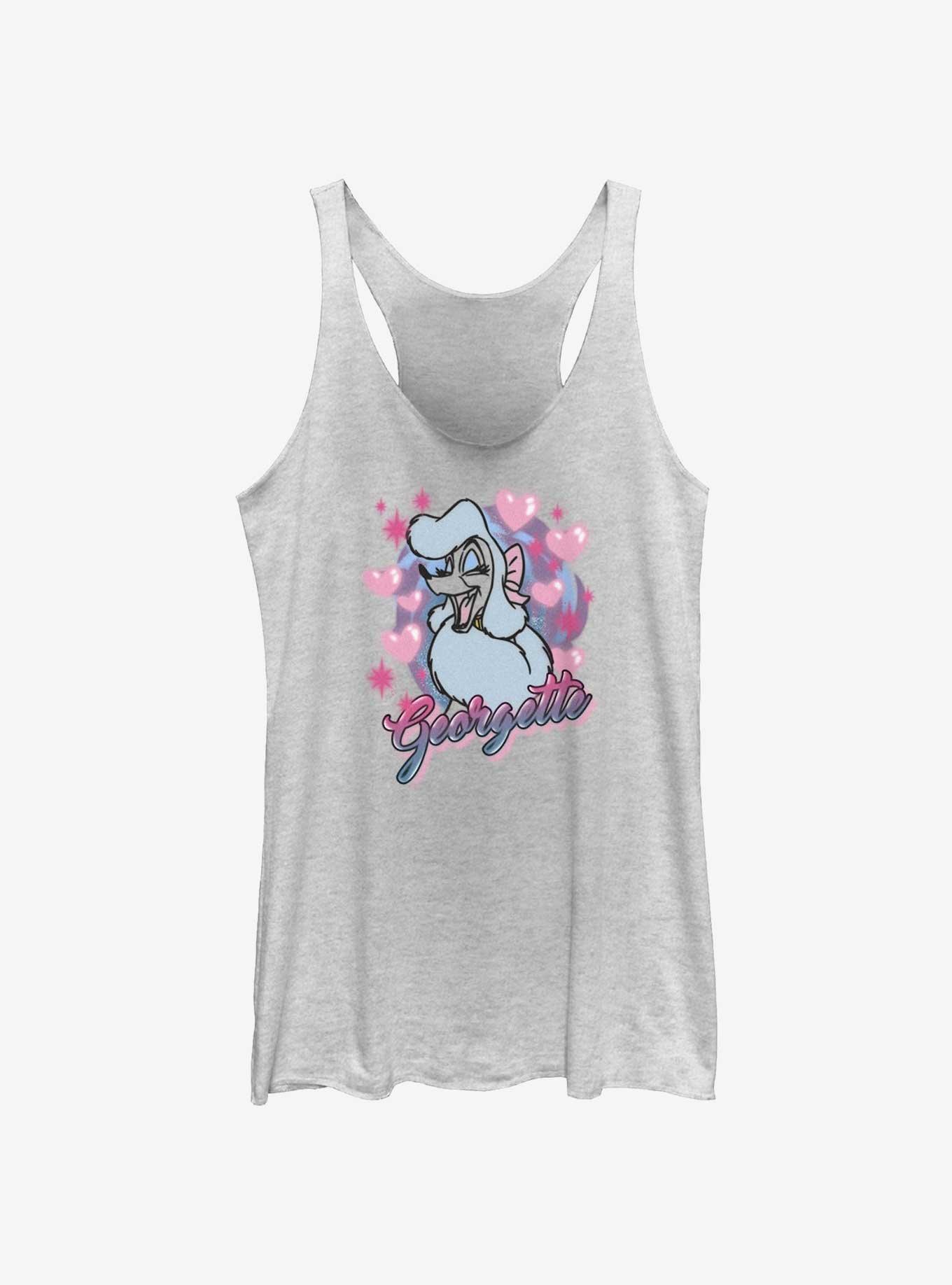 Disney Oliver & Company Airbrush Georgette Girls Tank, WHITE HTR, hi-res