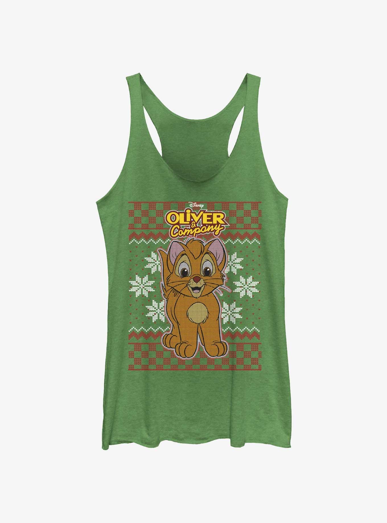 Disney Oliver & Company Oliver Ugly Christmas Girls Tank, , hi-res