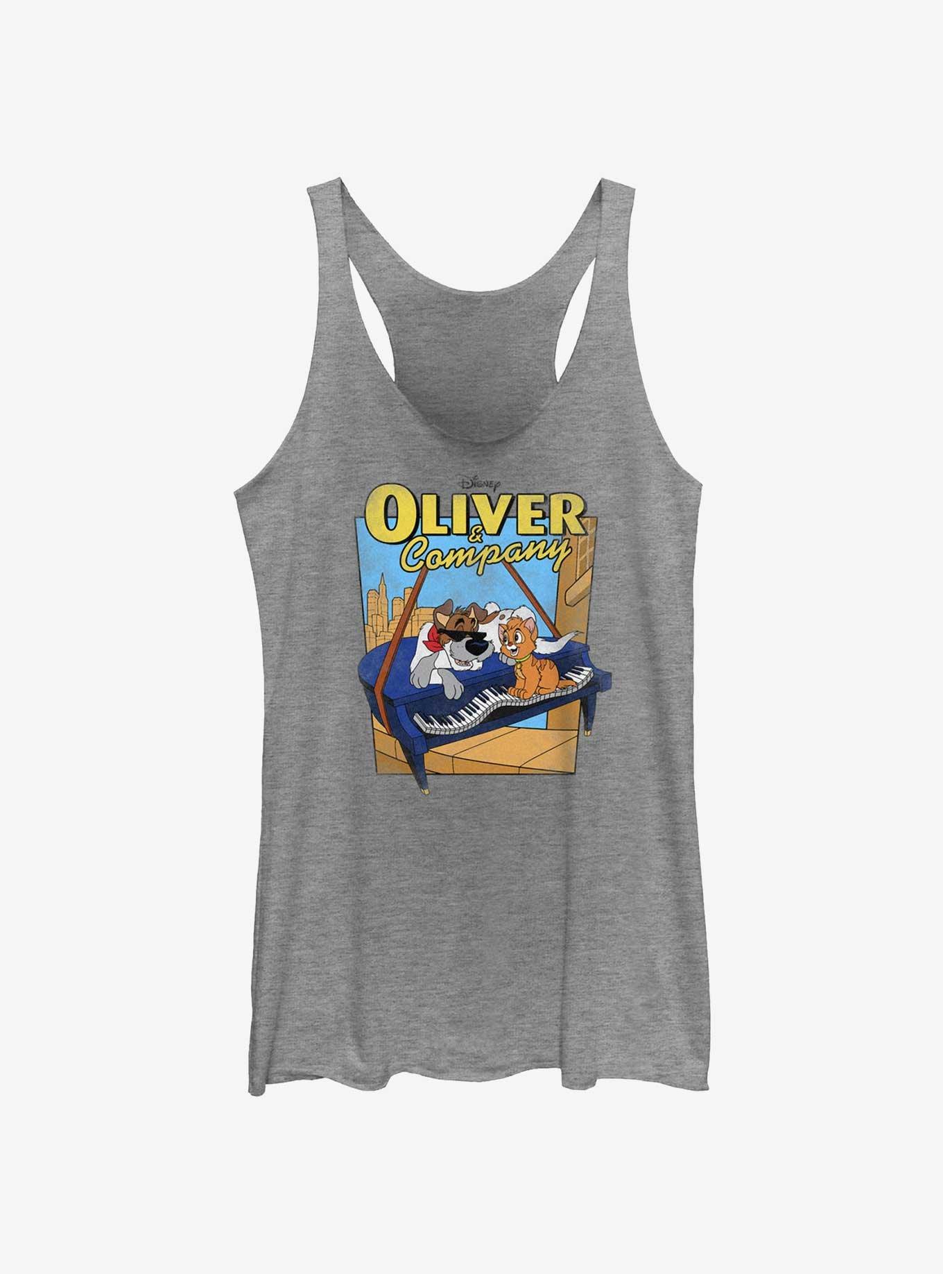 Disney Oliver & Company Piano Girls Tank, GRAY HTR, hi-res