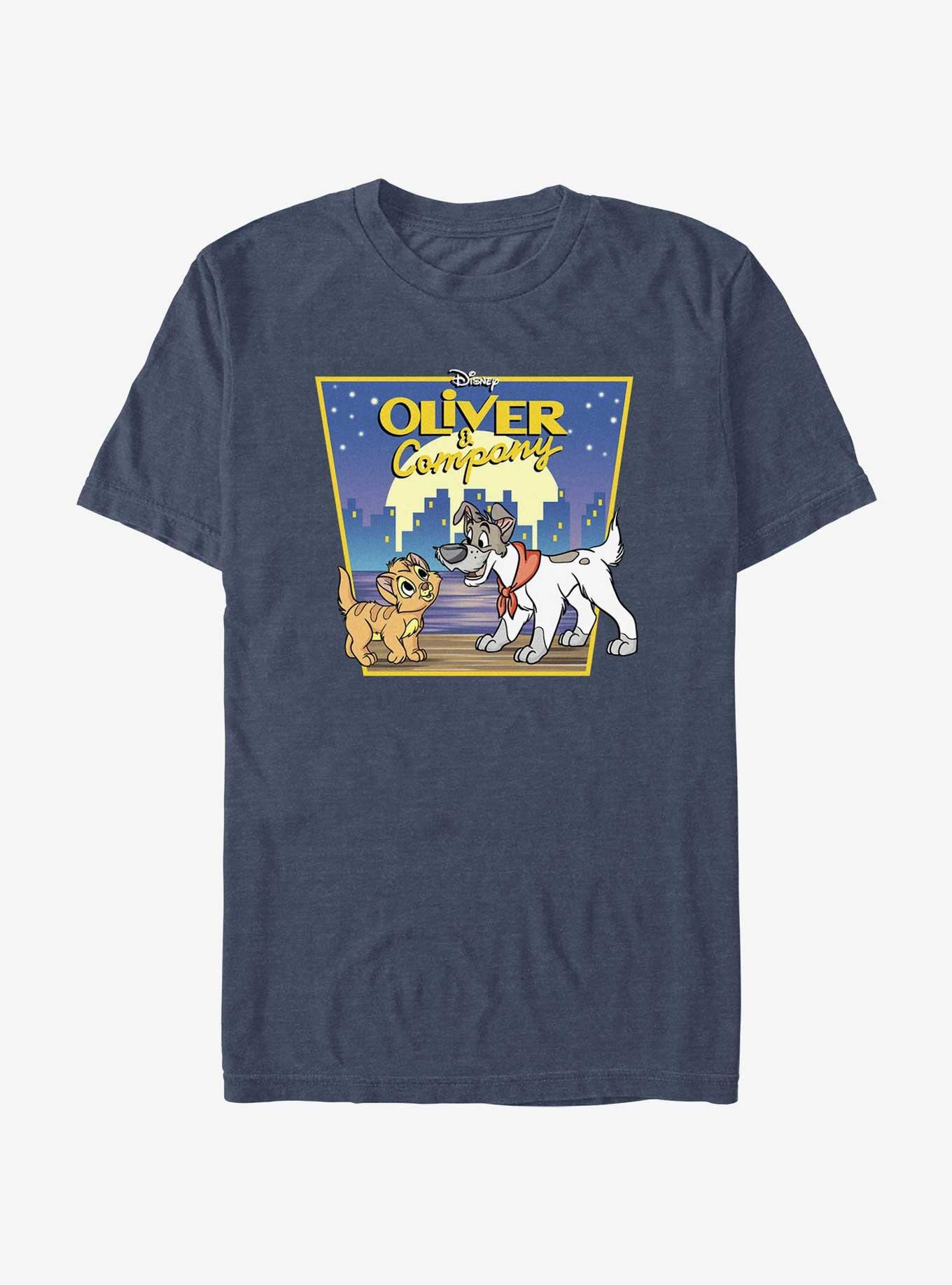 Disney Oliver & Company City Lights Poster T-Shirt, , hi-res