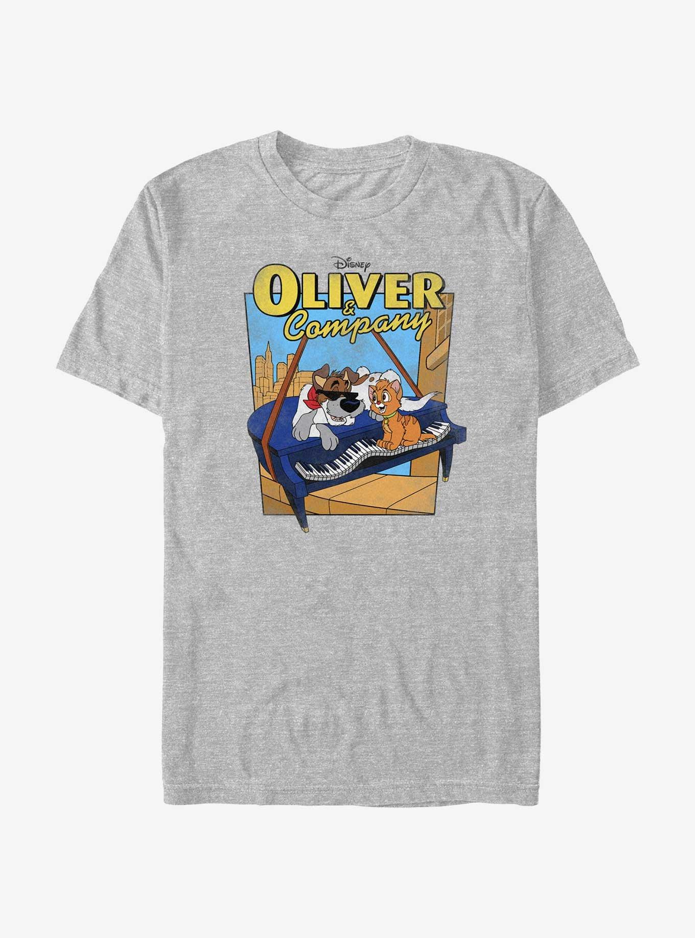 Hot Topic Disney Oliver & Company Piano T-Shirt