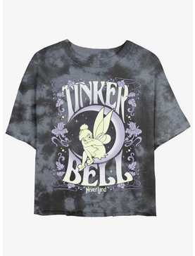 Disney Tinker Bell Floral Fairy Poster Tie-Dye Girls Crop T-Shirt, , hi-res